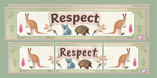 Home Among the Gum Trees-Themed Respect Display Banner