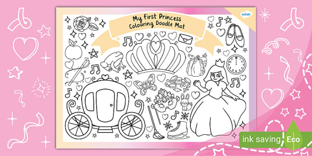 My First Princess Doodle Mat (teacher made) - Twinkl