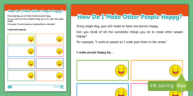 How Do I Make Other People Happy? (teacher Made) - Twinkl