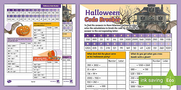 👉 Year 6 Halloween Code Breaker (teacher made) - Twinkl