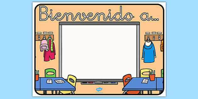 Spanish Class Editable Welcome Sign Instant Download Teacher