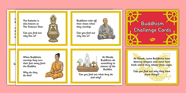 Buddhism Challenge Cards teacher made Twinkl