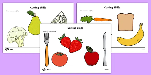 healthy food cut and paste worksheet teacher made