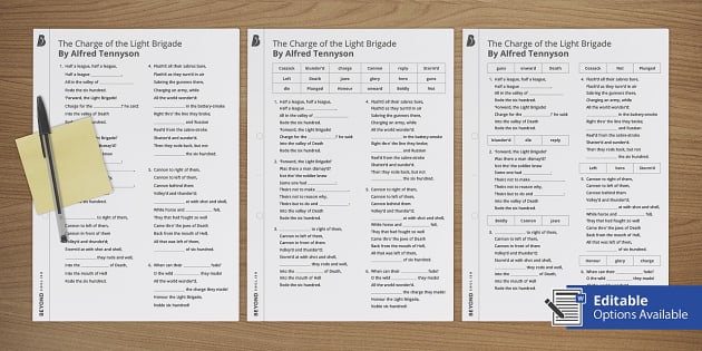literature-grade 6-Poetry-Charge of the light brigade (1)  Gcse poems,  English literature notes, Gcse english literature
