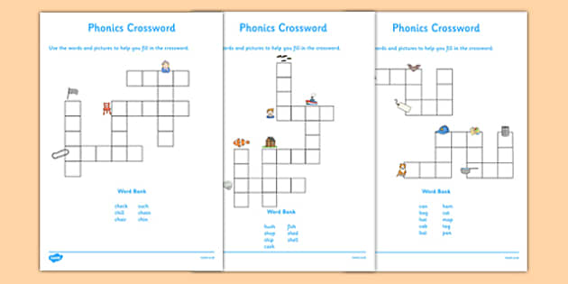 Phonics Crossword - ESL Phonics Games (Hecho por educadores)