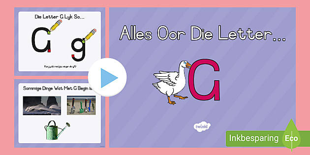 FREE! - Alles Oor Die Letter G Powerpoint (teacher Made)