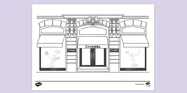 FREE! - Coco Chanel's Hat Shop Colouring Sheet