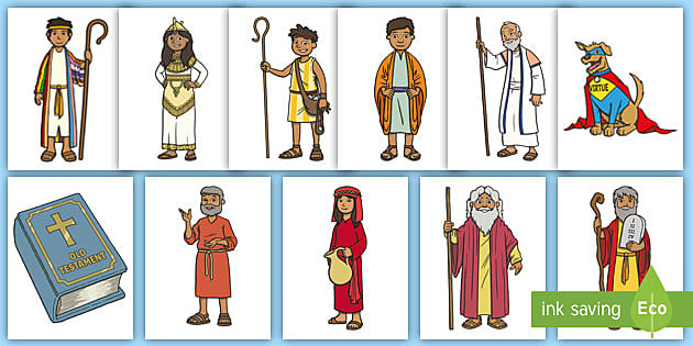 Old Testament Character Cut Outs Printable A Fraham And Issac