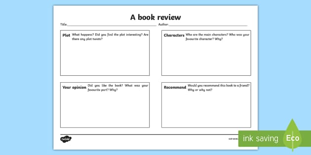 writing a book review ks3
