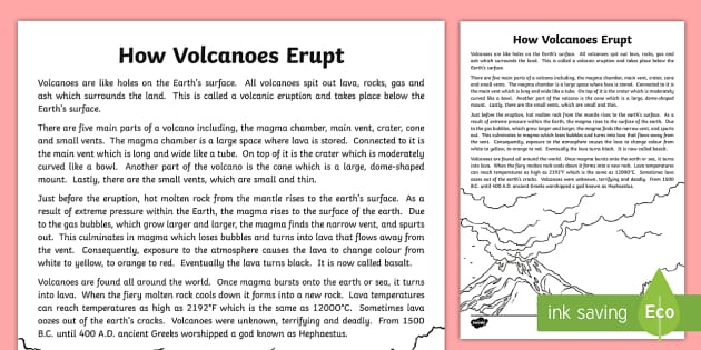 how to write an essay of volcanoes