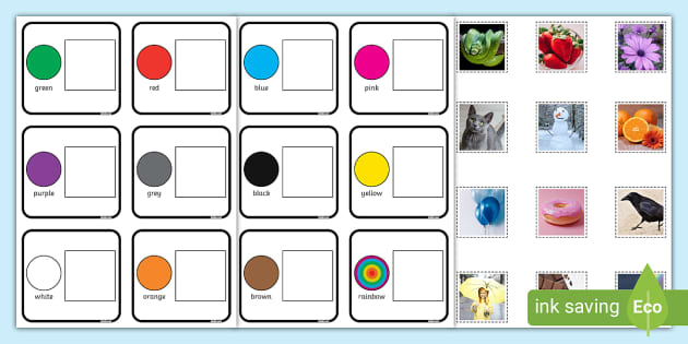 Colour Matching Activity With Photos