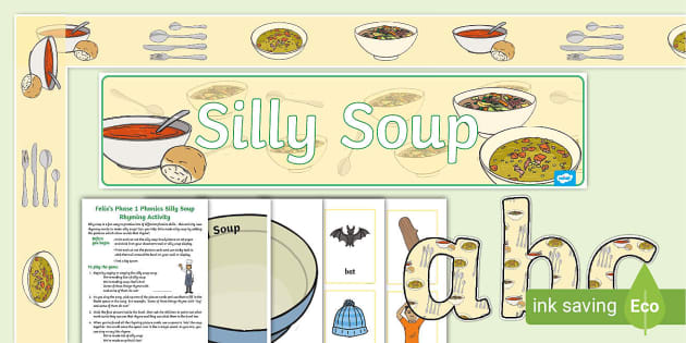 Vibrant Silly Soup Display Pack | Twinkl | EYFS | Phonics