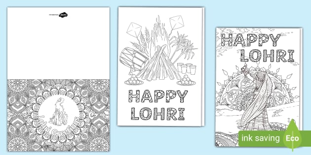 Happy lohri celebration icons Royalty Free Vector Image