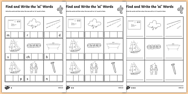 Ai Worksheets Primary Resources Phonics