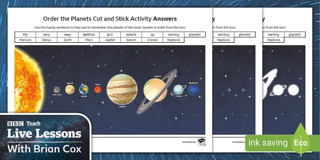FREE! - BBC Teach Live Lesson - Space Cut and Stick Activity Age 7-9