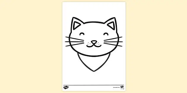 FREE! - Cute Cartoon Cat Colouring Page (teacher made)