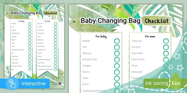 Nappy bag essentials uk shop