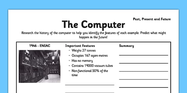 computers past present and future essay