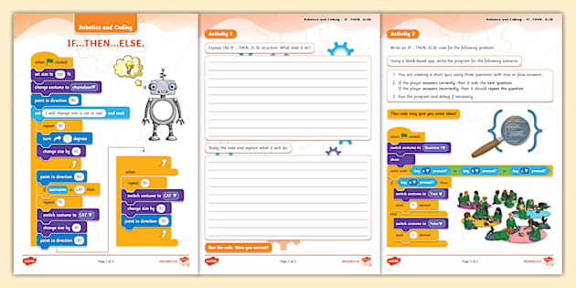Robotics and Coding: Block-Based Coding - IF...THEN...ELSE