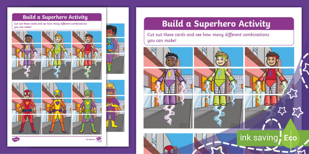 Build A Superhero Activity (teacher Made) - Twinkl