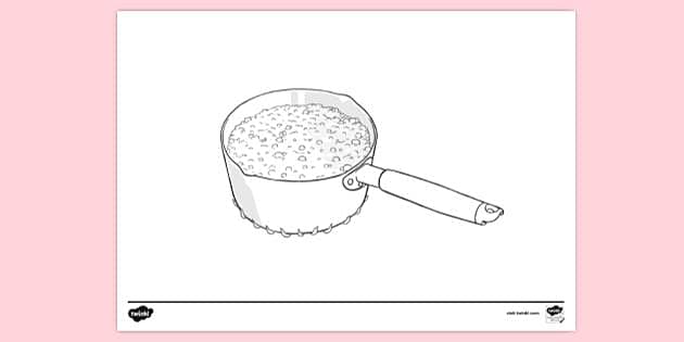 frying pan coloring page