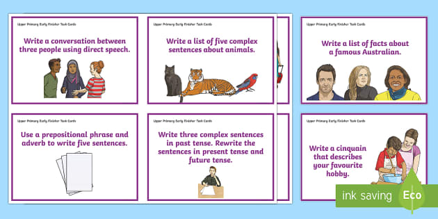 Relief Teaching Upper Primary Early Finisher Challenge Cards