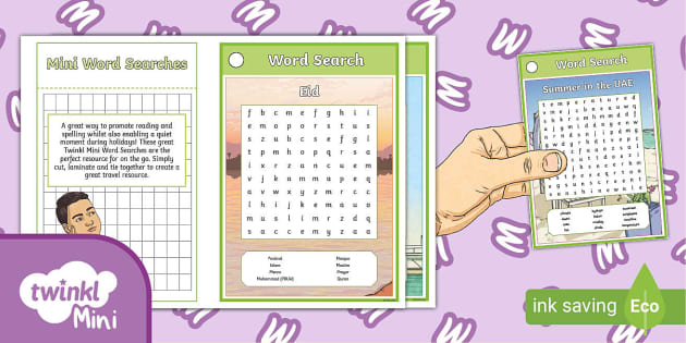 Twinkl Mini Word Search Cards (l'enseignant A Fait) - Twinkl