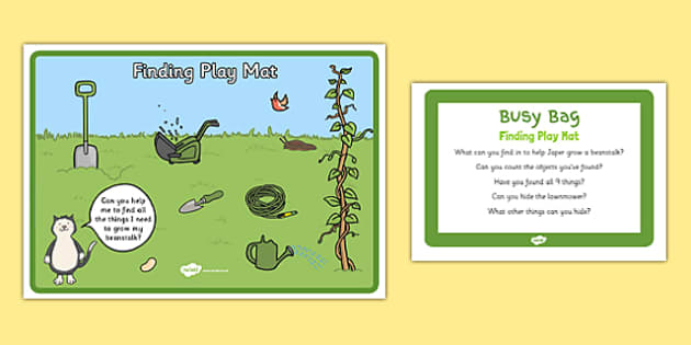 Finding Play Mat Busy Bag Prompt Card and Resource Pack to Support ...