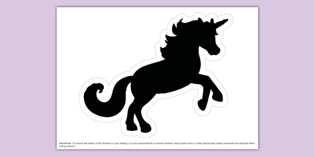 Unicorn Silhouette Cut Out