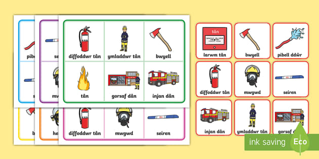 Bingo Dioglewch Tân (Teacher-Made) - Twinkl