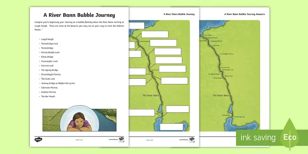 A River Bann Bubble Journey Map Teacher Made