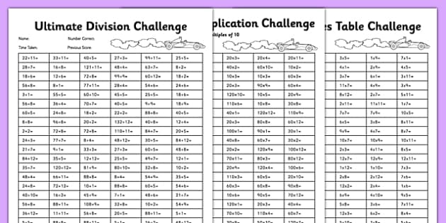 Ultimate Multiplication and Division Worksheet Pack Twinkl