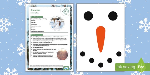 Snowman Sensory Bags