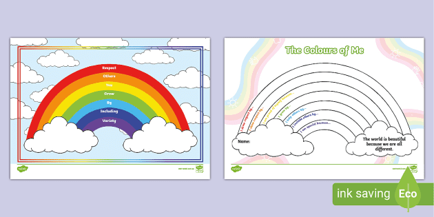 ORAL LANGUAGE BOARD GAME - COLOURS AND RAINBOWS - UK ENGLISH SPELLING