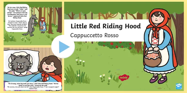 Little Red Riding Hood Story PowerPoint English/Italian