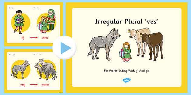 Irregular Plural Ves For Words Ending F And Fe PowerPoint