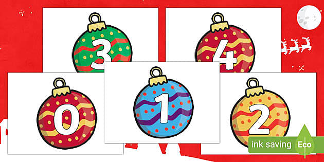 Christmas baubles advent calendar