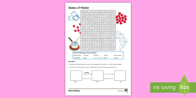 States of Matter Word Search (teacher made) - Twinkl