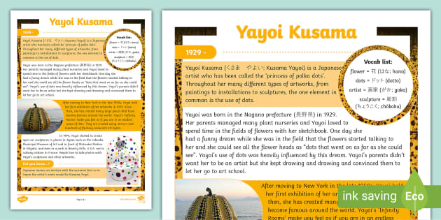 Yayoi Kusama - Artworks & Biography