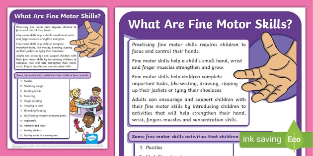 Fine Motor Skills Poster - Display Poster | Twinkl - Twinkl
