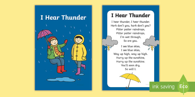 I Hear Thunder Nursery Rhyme IKEA Tolsby/Fiestad Frame