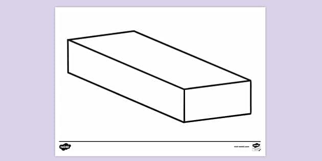 Cuboid Colouring Sheet Colouring | Colouring Sheets - Twinkl