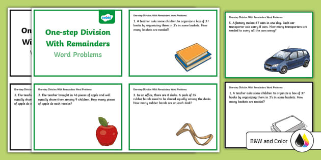 division with remainders problem solving year 3