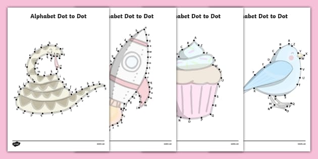 dot to dot for kids alphabet