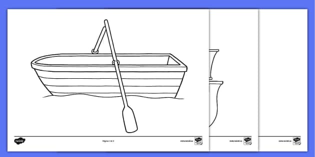 Hojas de colorear: Barcos, dibujo infantil (teacher made)