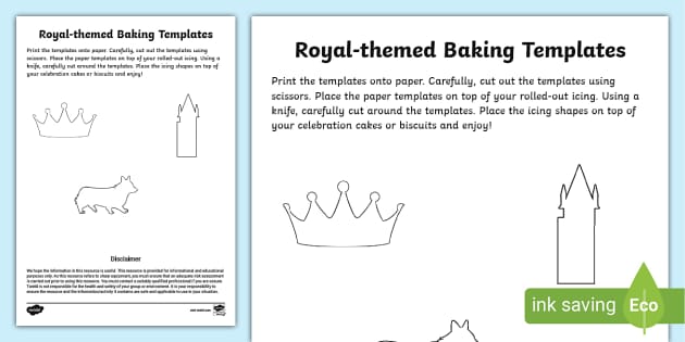 Royal-Themed Baking Templates (teacher made) - Twinkl