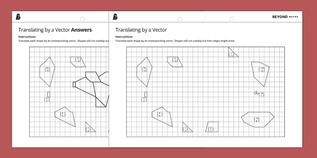 ðŸ‘‰ Vector Translation Worksheet (teacher made) - Twinkl