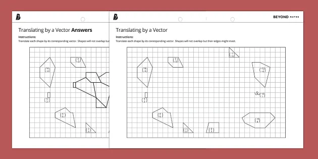 vector translation worksheet teacher made