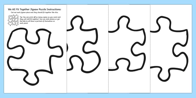 Blank Jigsaw Piece Template (2) - TEMPLATES EXAMPLE