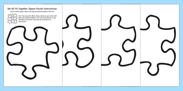 30 piece printable blank jigsaw  Puzzle pieces, Puzzle piece template,  Blank puzzle pieces